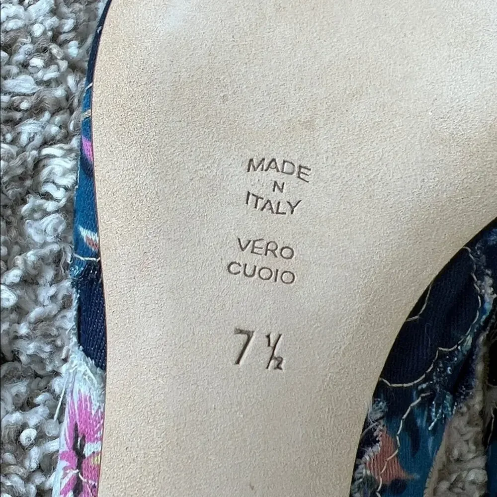 NIB Butter Italy Women's Berta Embroidered Floral Pump Heels